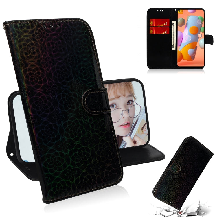 For Galaxy A11 & M11 Solid Color Colorful Magnetic Buckle Horizontal Flip PU Leather Case with Holder & Card Slots & Wallet & Lanyard