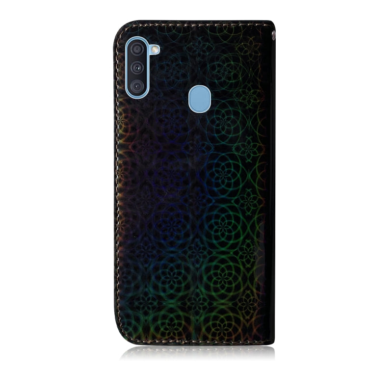 For Galaxy A11 & M11 Solid Color Colorful Magnetic Buckle Horizontal Flip PU Leather Case with Holder & Card Slots & Wallet & Lanyard