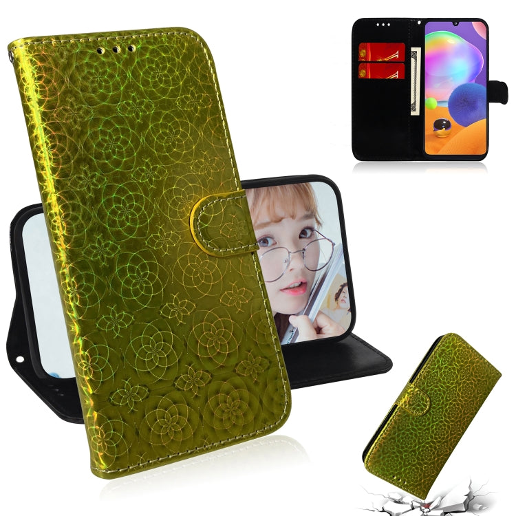 For Galaxy A31 Solid Color Colorful Magnetic Buckle Horizontal Flip PU Leather Case with Holder & Card Slots & Wallet & Lanyard