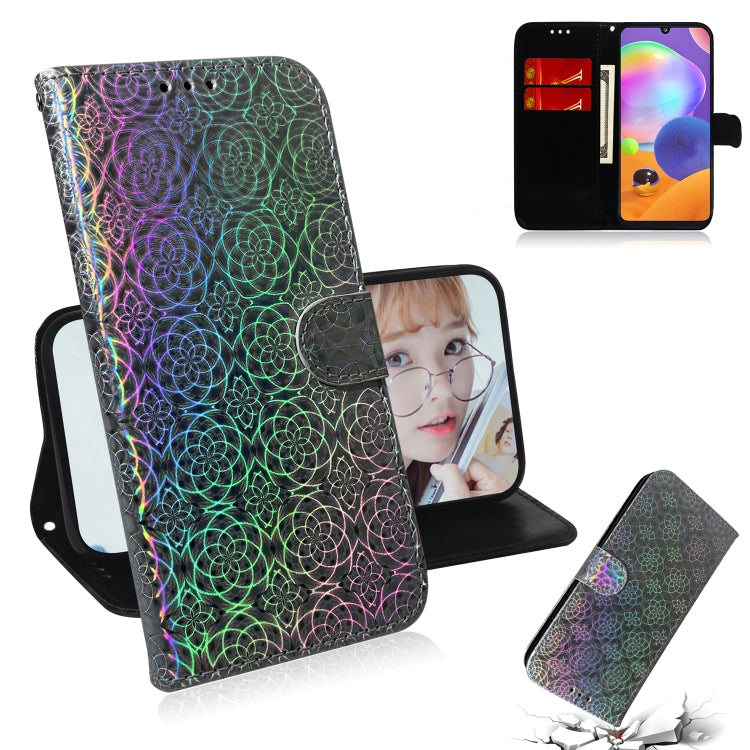 For Galaxy A31 Solid Color Colorful Magnetic Buckle Horizontal Flip PU Leather Case with Holder & Card Slots & Wallet & Lanyard