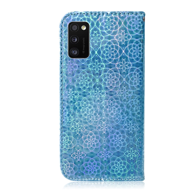 For Galaxy A41 Solid Color Colorful Magnetic Buckle Horizontal Flip PU Leather Case with Holder & Card Slots & Wallet & Lanyard