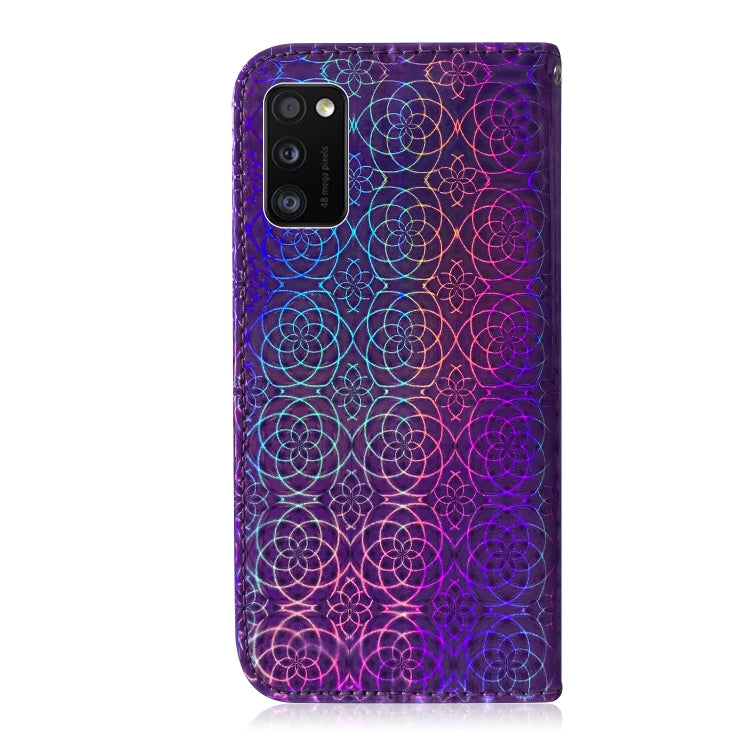 For Galaxy A41 Solid Color Colorful Magnetic Buckle Horizontal Flip PU Leather Case with Holder & Card Slots & Wallet & Lanyard