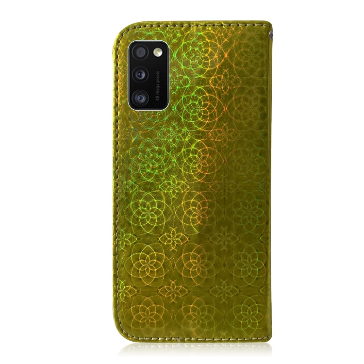For Galaxy A41 Solid Color Colorful Magnetic Buckle Horizontal Flip PU Leather Case with Holder & Card Slots & Wallet & Lanyard