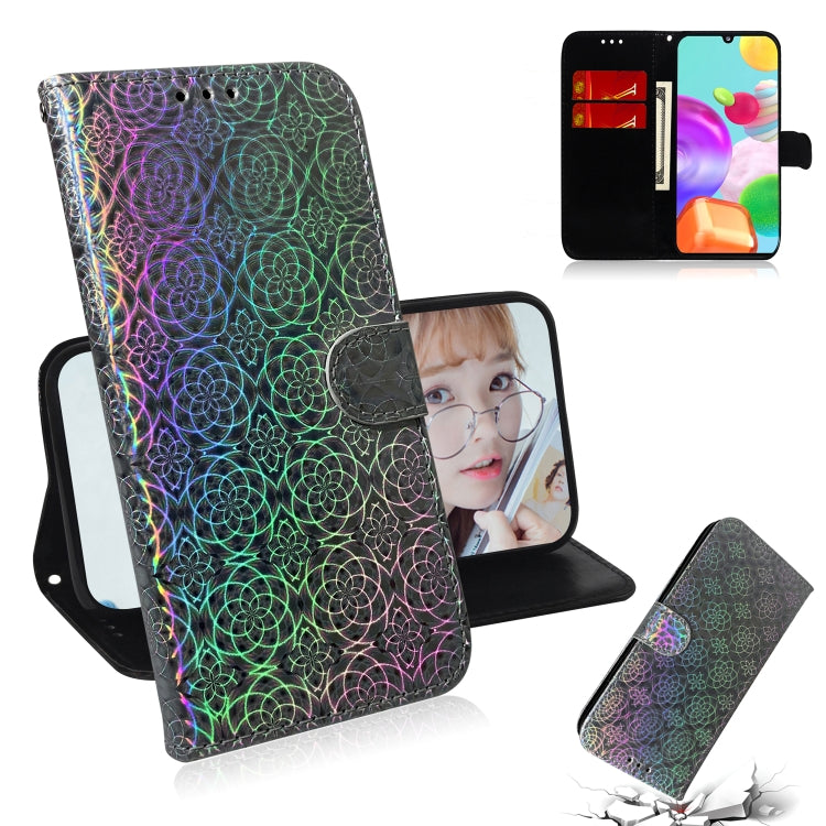 For Galaxy A41 Solid Color Colorful Magnetic Buckle Horizontal Flip PU Leather Case with Holder & Card Slots & Wallet & Lanyard
