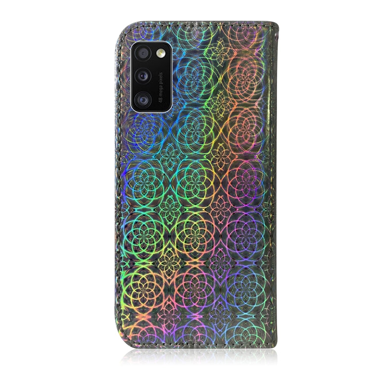 For Galaxy A41 Solid Color Colorful Magnetic Buckle Horizontal Flip PU Leather Case with Holder & Card Slots & Wallet & Lanyard
