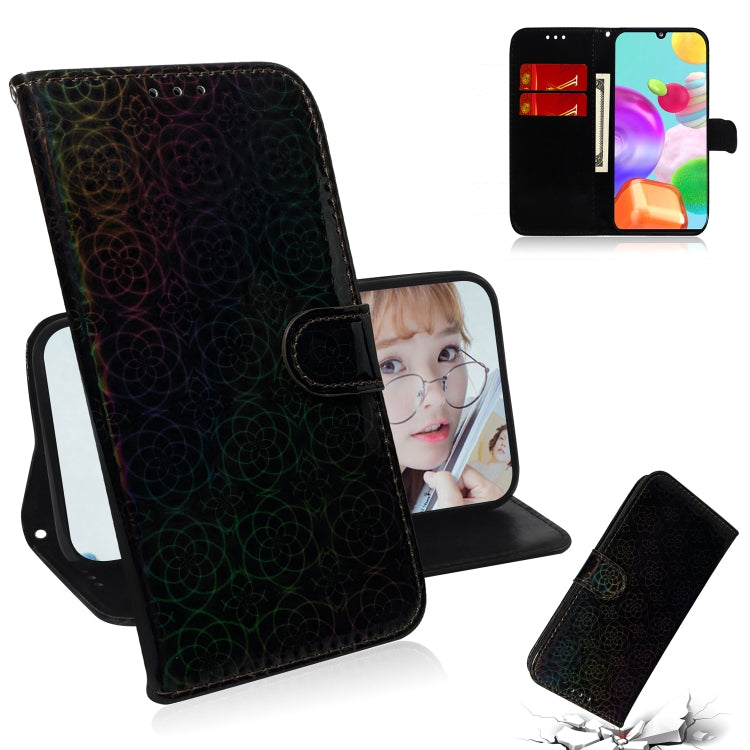 For Galaxy A41 Solid Color Colorful Magnetic Buckle Horizontal Flip PU Leather Case with Holder & Card Slots & Wallet & Lanyard