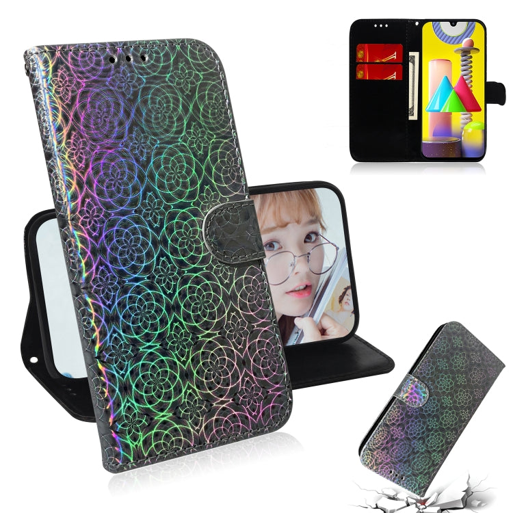 For Galaxy M31 Solid Color Colorful Magnetic Buckle Horizontal Flip PU Leather Case with Holder & Card Slots & Wallet & Lanyard