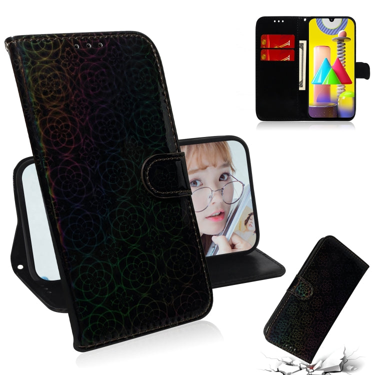 For Galaxy M31 Solid Color Colorful Magnetic Buckle Horizontal Flip PU Leather Case with Holder & Card Slots & Wallet & Lanyard
