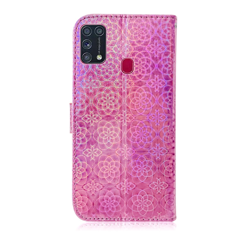 For Galaxy M31 Solid Color Colorful Magnetic Buckle Horizontal Flip PU Leather Case with Holder & Card Slots & Wallet & Lanyard