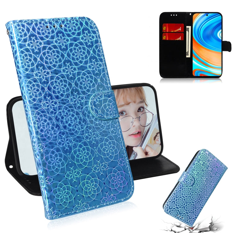 For Xiaomi Redmi Note 9 Pro Solid Color Colorful Magnetic Buckle Horizontal Flip PU Leather Case with Holder & Card Slots & Wallet & Lanyard