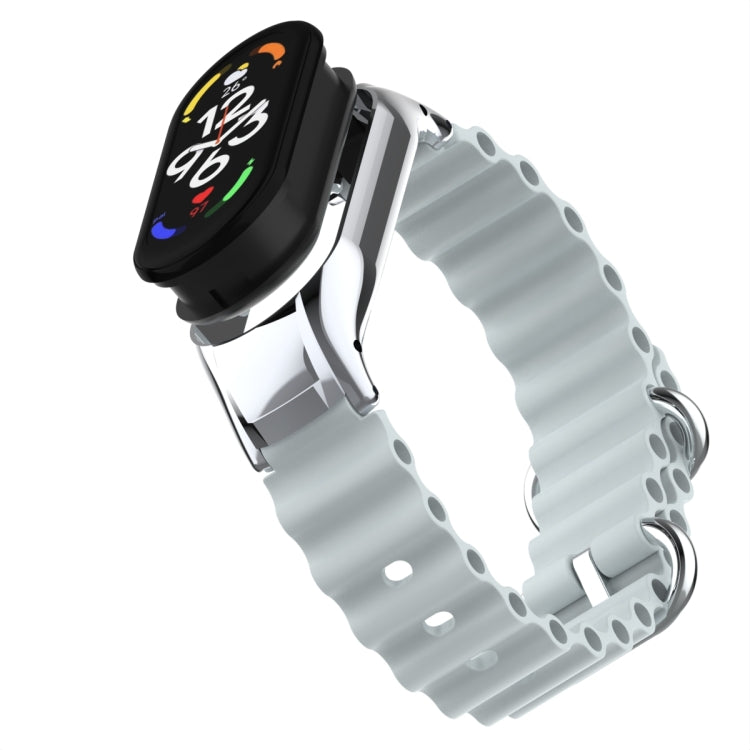 For Xiaomi Mi Band 7 Marine Silicone Breathable Watch Band