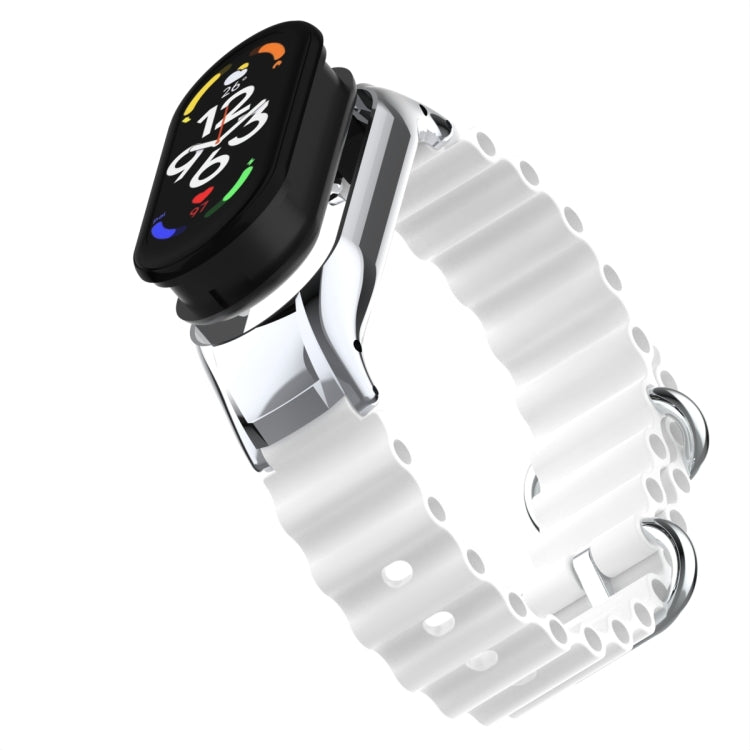 For Xiaomi Mi Band 7 Marine Silicone Breathable Watch Band
