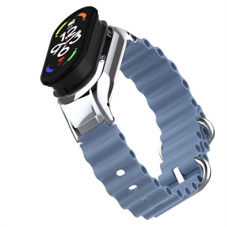 For Xiaomi Mi Band 7 Marine Silicone Breathable Watch Band