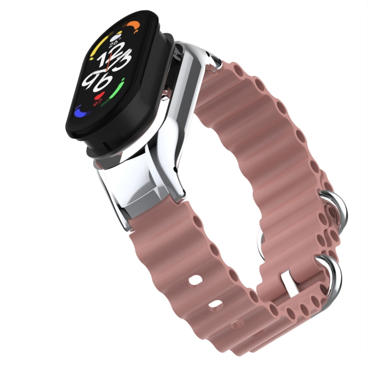 For Xiaomi Mi Band 7 Marine Silicone Breathable Watch Band