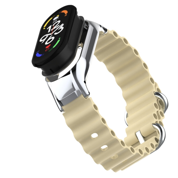For Xiaomi Mi Band 7 Marine Silicone Breathable Watch Band