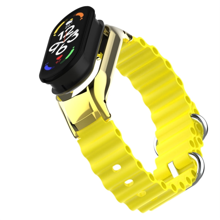 For Xiaomi Mi Band 7 Marine Silicone Breathable Watch Band