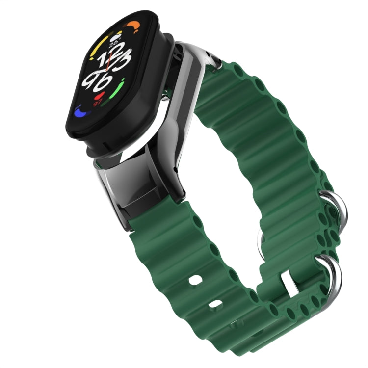 For Xiaomi Mi Band 7 Marine Silicone Breathable Watch Band