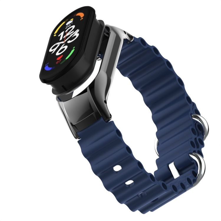 For Xiaomi Mi Band 7 Marine Silicone Breathable Watch Band