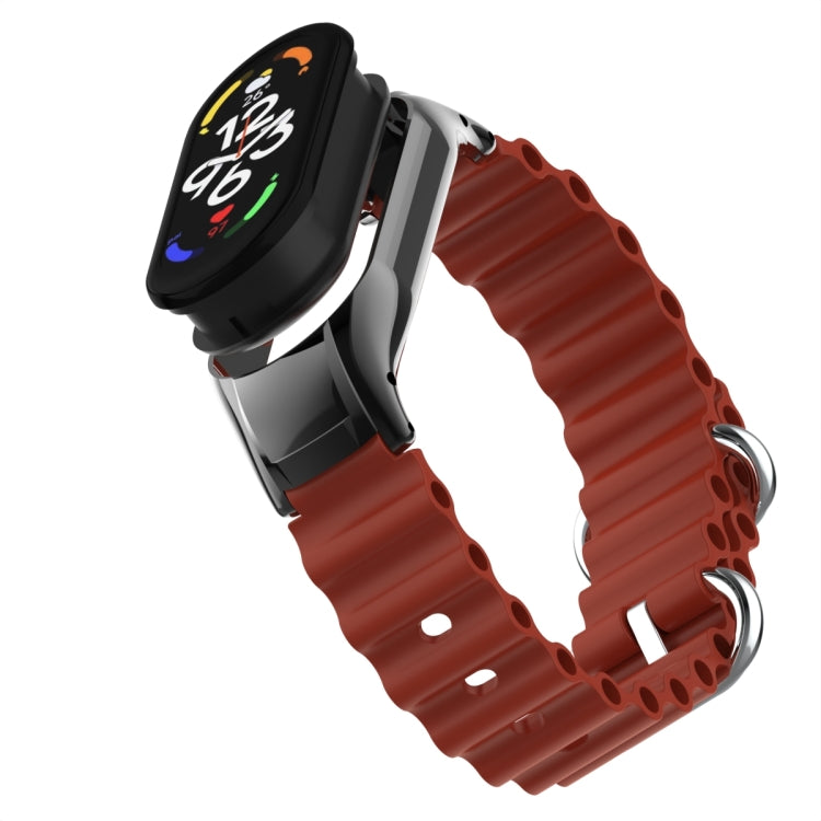 For Xiaomi Mi Band 7 Marine Silicone Breathable Watch Band