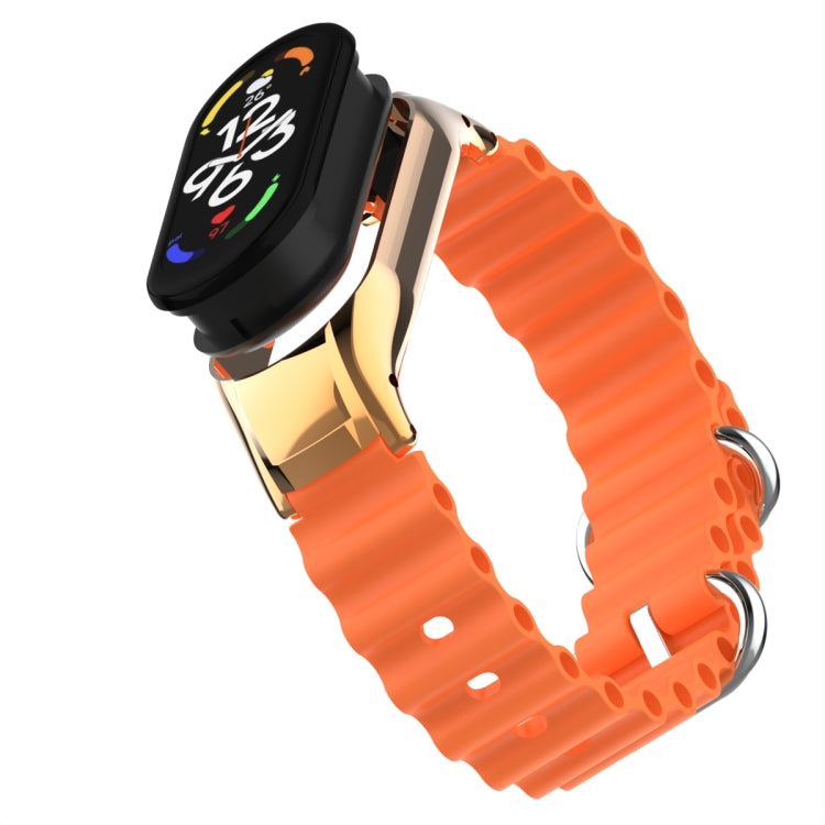 For Xiaomi Mi Band 7 Marine Silicone Breathable Watch Band