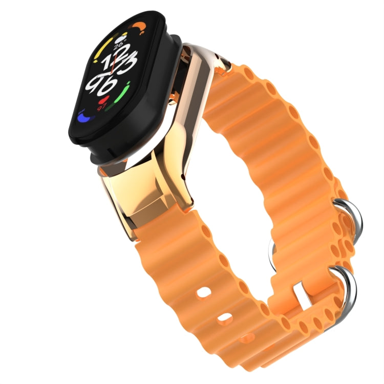 For Xiaomi Mi Band 7 Marine Silicone Breathable Watch Band