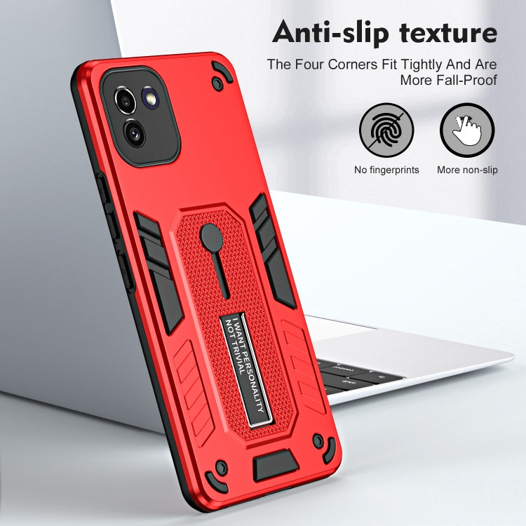 For Samsung Galaxy A03 164mm Variety Brave Armor Finger Loop Holder Phone Case