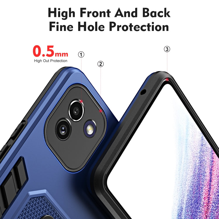 For Samsung Galaxy A03 164mm Variety Brave Armor Finger Loop Holder Phone Case