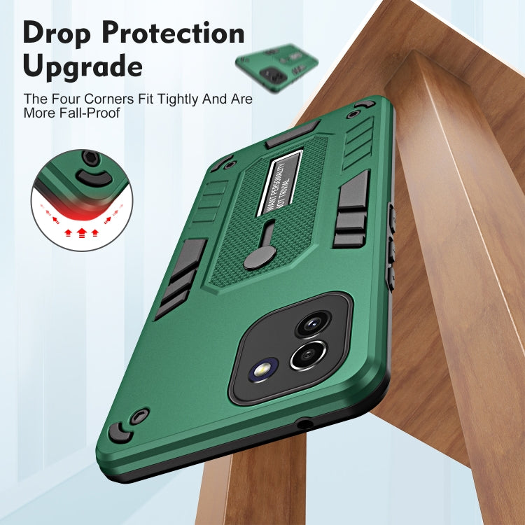 For Samsung Galaxy A03 164mm Variety Brave Armor Finger Loop Holder Phone Case