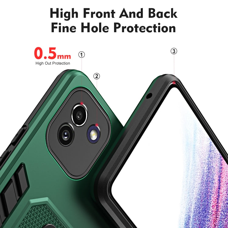 For Samsung Galaxy A03 164mm Variety Brave Armor Finger Loop Holder Phone Case
