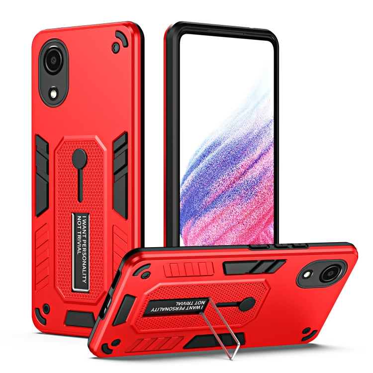 For Samsung Galaxy A03 Core Variety Brave Armor Finger Loop Holder Phone Case