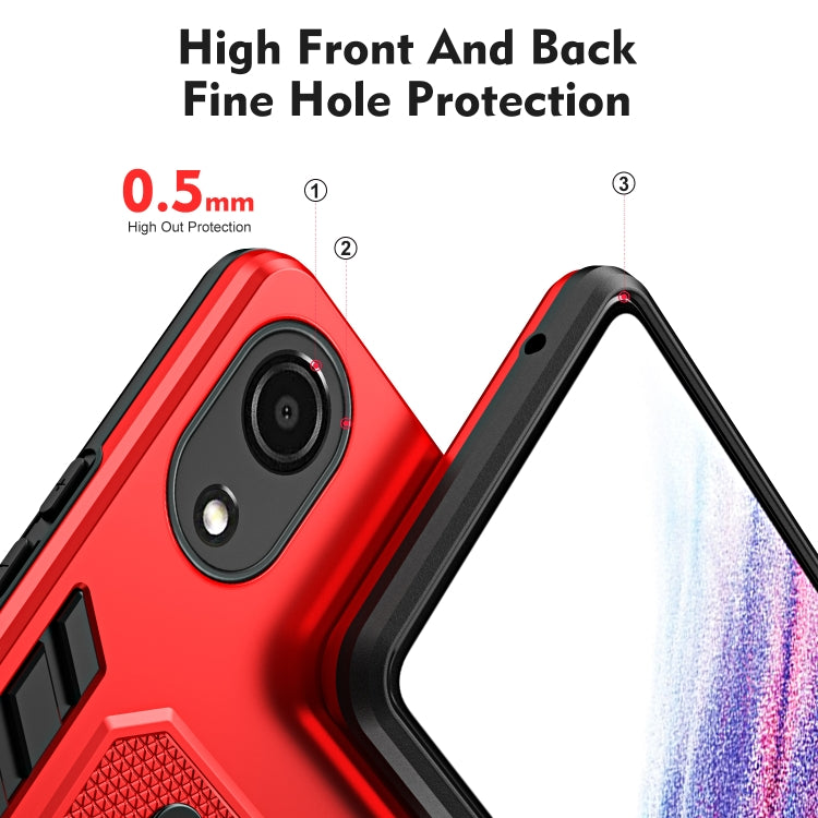 For Samsung Galaxy A03 Core Variety Brave Armor Finger Loop Holder Phone Case