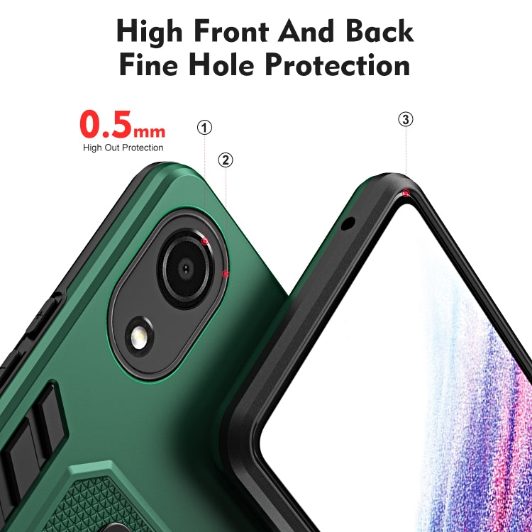 For Samsung Galaxy A03 Core Variety Brave Armor Finger Loop Holder Phone Case