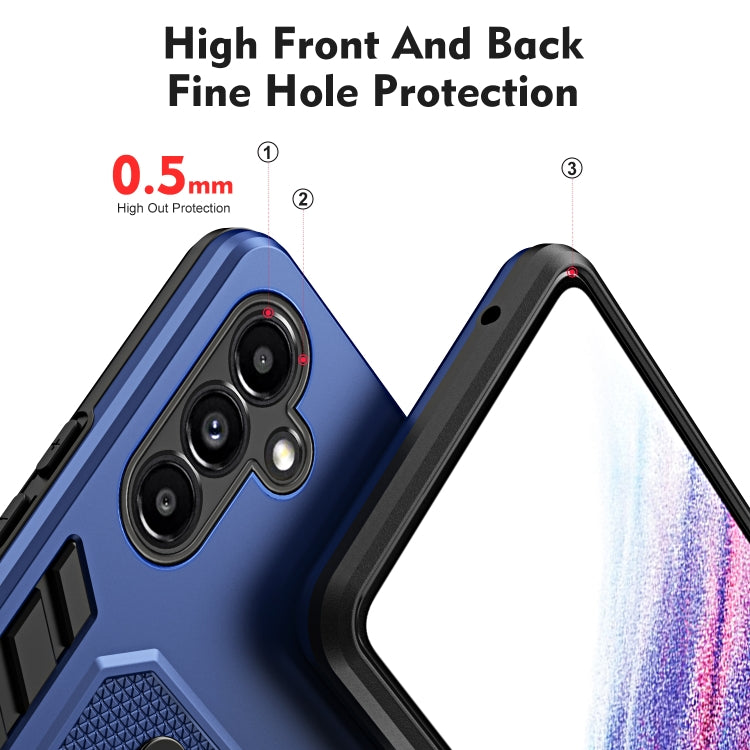 For Samsung Galaxy A13 5G / A04s Variety Brave Armor Finger Loop Holder Phone Case
