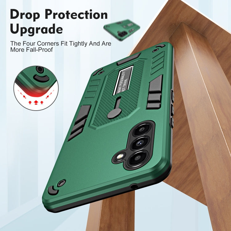 For Samsung Galaxy A13 5G / A04s Variety Brave Armor Finger Loop Holder Phone Case