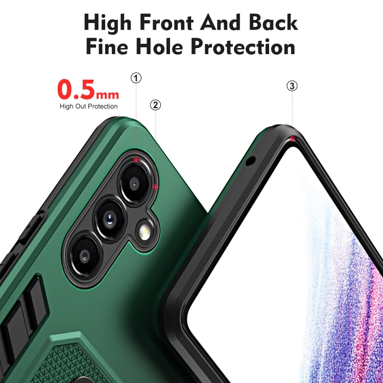 For Samsung Galaxy A13 5G / A04s Variety Brave Armor Finger Loop Holder Phone Case