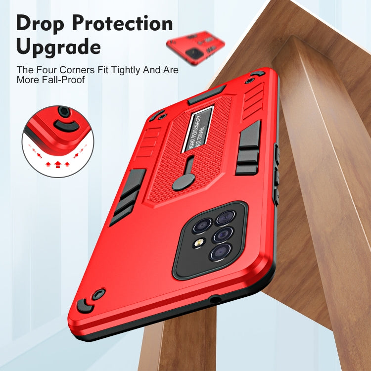 For Samsung Galaxy A51 4G Variety Brave Armor Finger Loop Holder Phone Case