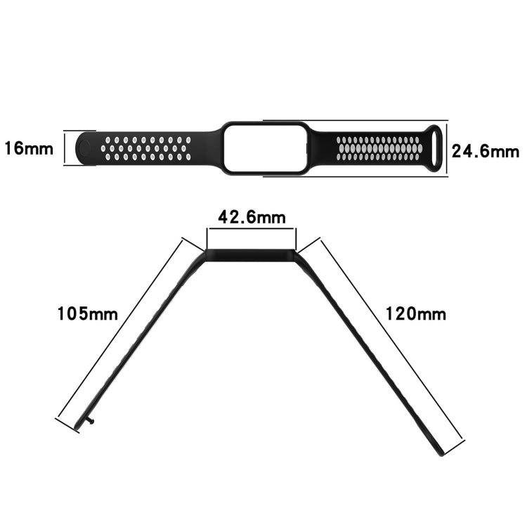 For Redmi Band 2 Loop Two-Color Breathable Silicone Watch Band