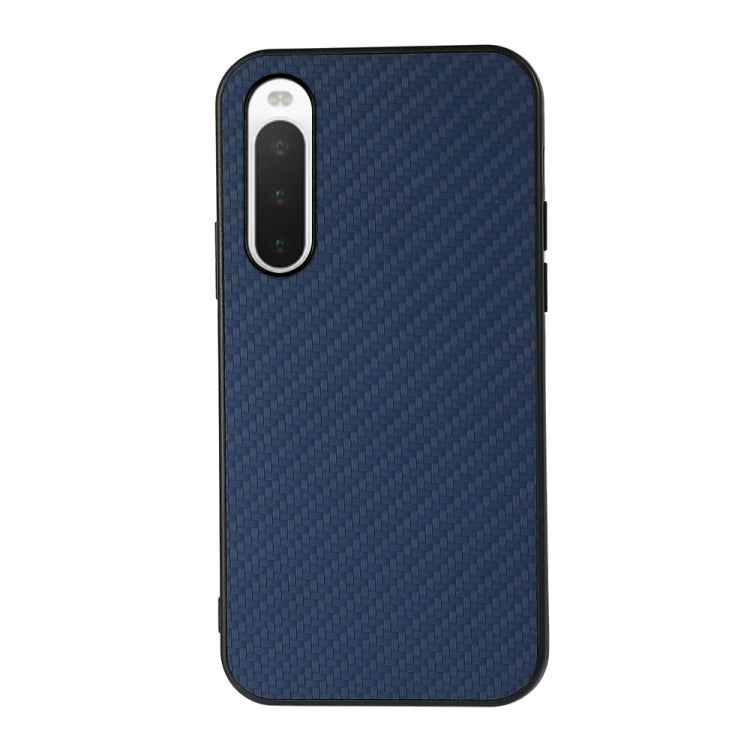 For Sony Xperia 10 V Carbon Fiber Texture PU Phone Case