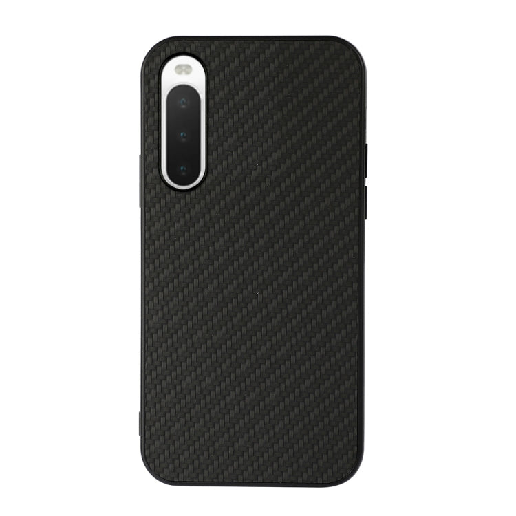 For Sony Xperia 10 V Carbon Fiber Texture PU Phone Case