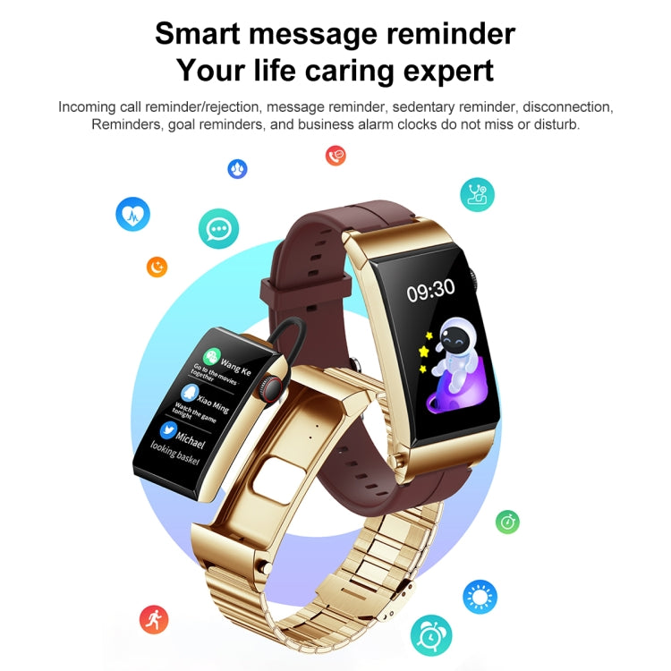 M6 1.5 inch Silicone Band Earphone Detachable IP68 Waterproof Smart Watch Support Bluetooth Call