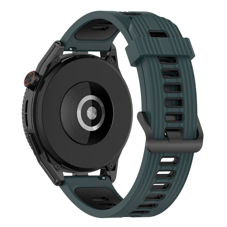 For Huawei Watch GT 3 SE 22mm Two-color Stripe Silicone Watch Band
