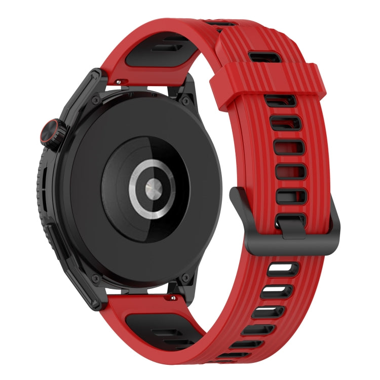 For Huawei Watch GT 3 SE 22mm Two-color Stripe Silicone Watch Band