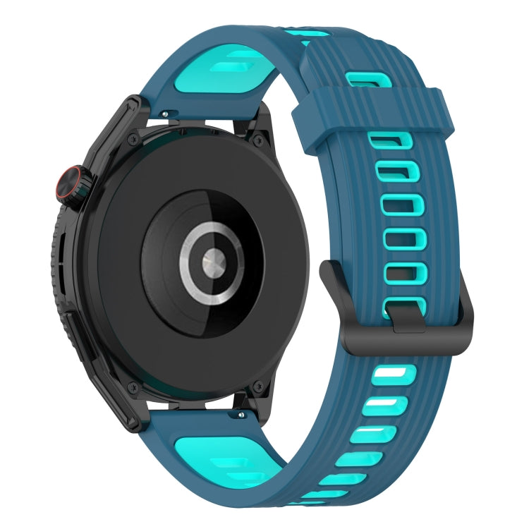 For Huawei Watch GT 3 SE 22mm Two-color Stripe Silicone Watch Band