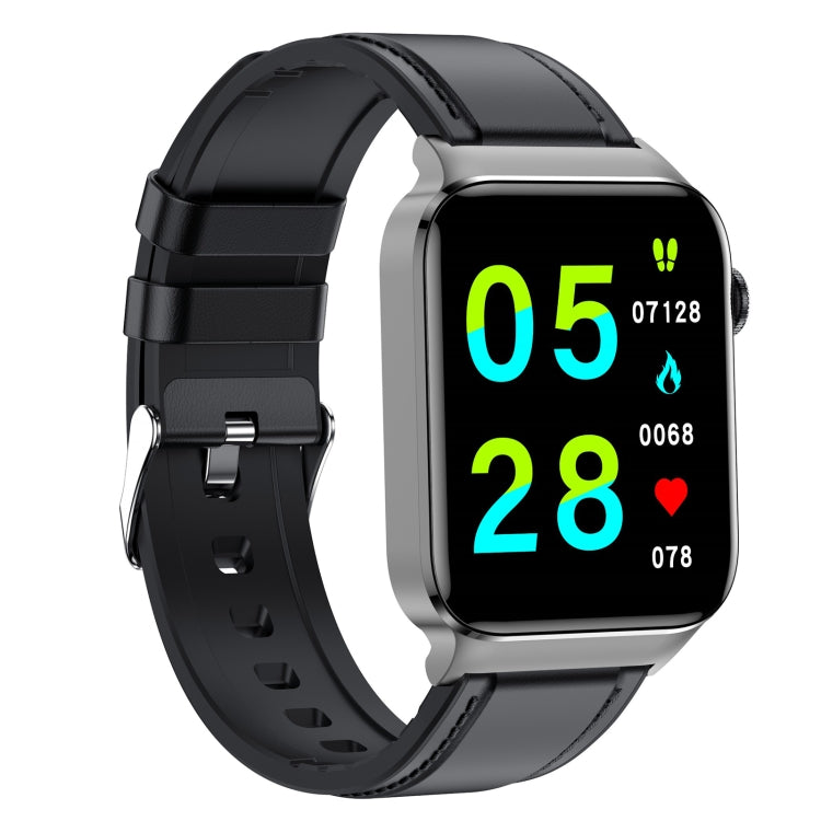 T50 1.85 inch Leather Band IP67 Waterproof Smart Watch Supports Voice Assistant / Health Monitoring