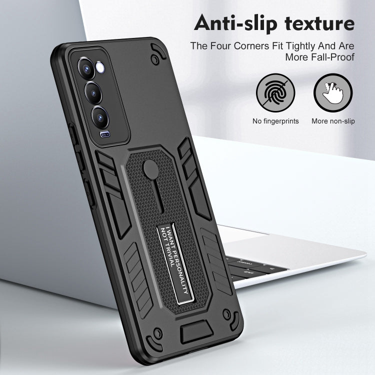 For Tecno Camon 18 / 18T Variety Brave Armor Finger Loop Holder Phone Case