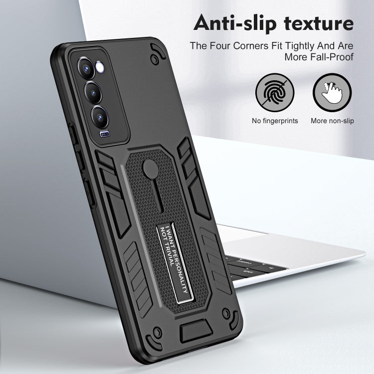 For Tecno Camon 18P Variety Brave Armor Finger Loop Holder Phone Case