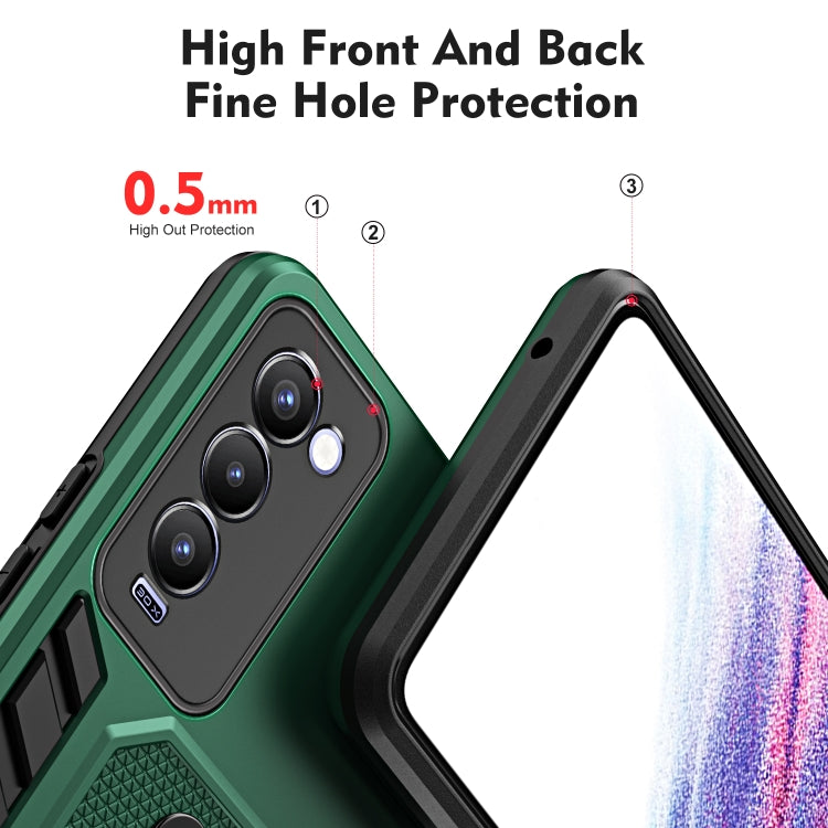 For Tecno Camon 18P Variety Brave Armor Finger Loop Holder Phone Case