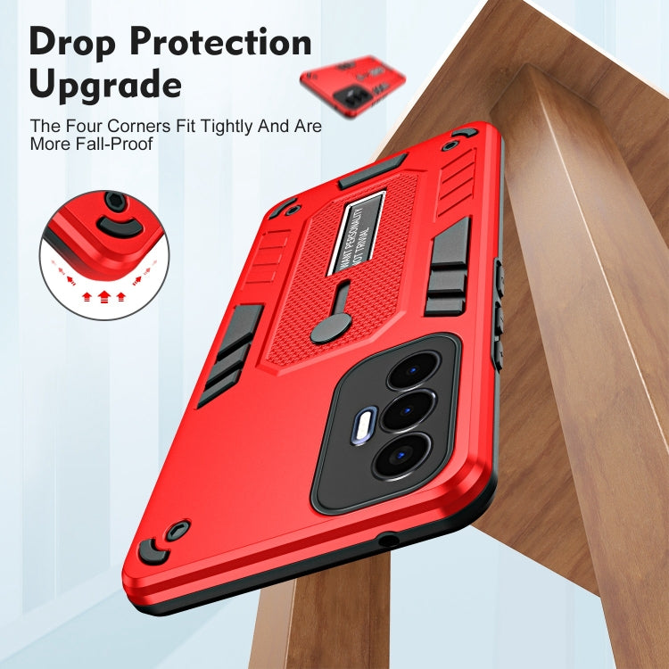 For Tecno Pova 3 Variety Brave Armor Finger Loop Holder Phone Case