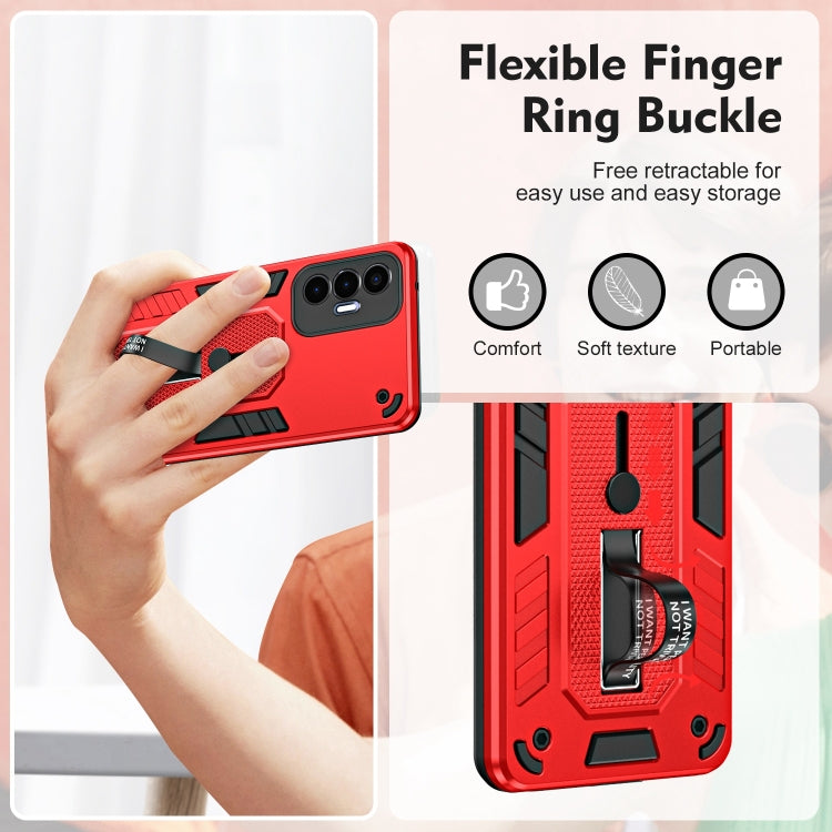 For Tecno Pova 3 Variety Brave Armor Finger Loop Holder Phone Case