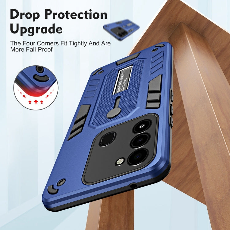 For Tecno Spark G0 2022 / Spark 8/9 Variety Brave Armor Finger Loop Holder Phone Case